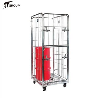 4 Sided Roll Cage Heavy Load Warehouse Trolley