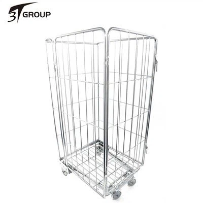 Four Sided Roll Cage Heavy Load Warehouse Trolley
