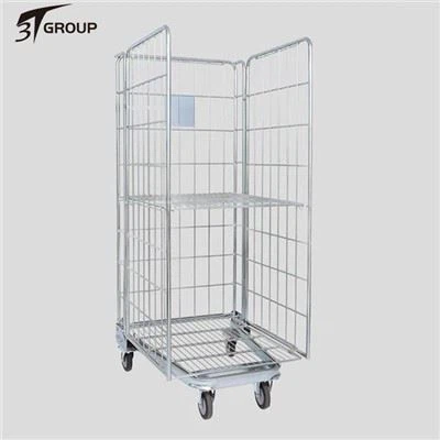 Meat Trolley Roll Cage Container For Supermarket