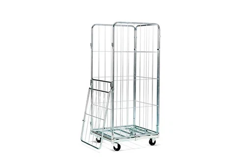 Folding Metal Storage Roll Cage Container 1 Folding Metal Storage Roll Cage Container 1